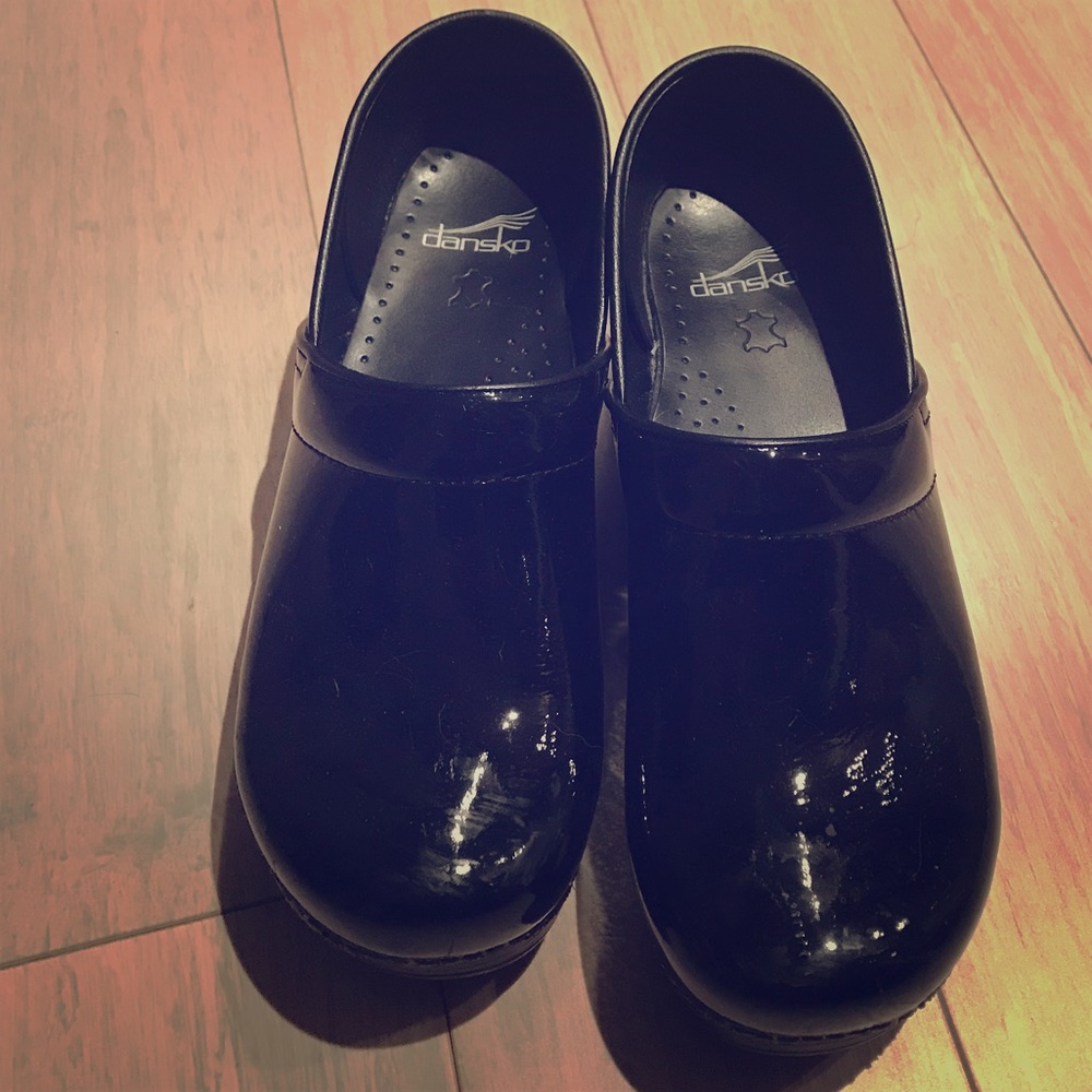 Patent leather Dansko clogs